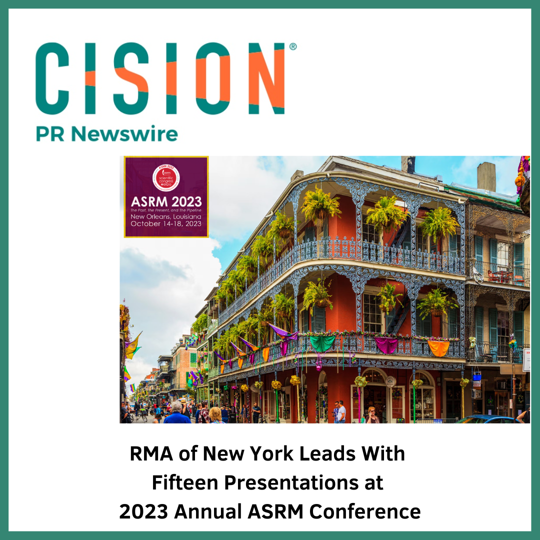 RMA of New York Leads With Fifteen Presentations at 2023 Annual ASRM Conference